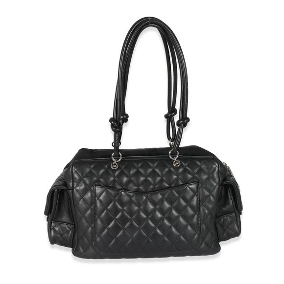 Chanel Black Quilted Lambskin Large Cambon Multipocket Reporter Bag - Picture 4 of 7